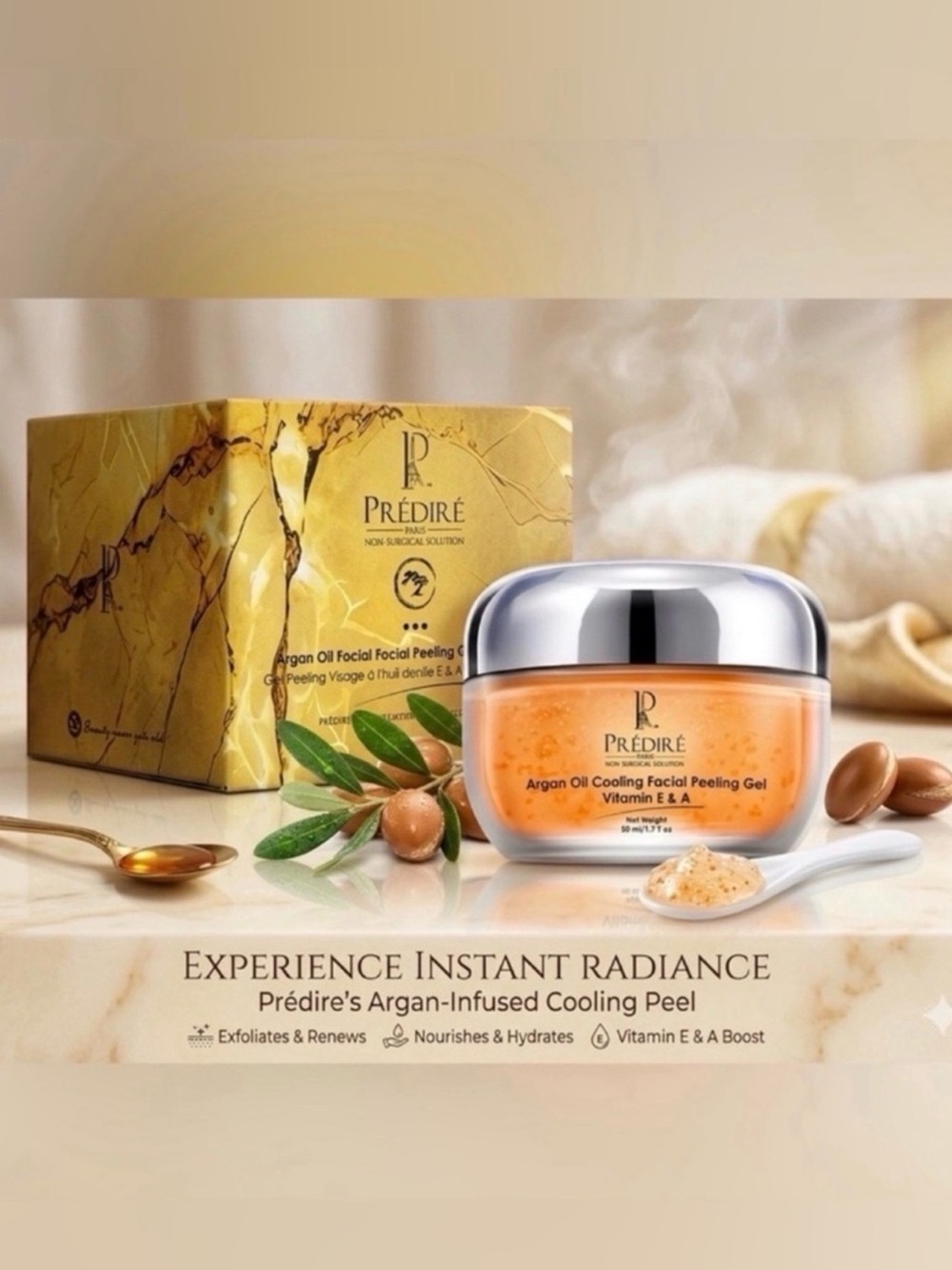 Predire Paris Argan Oil Collagen Boosting Facial Peeling Gel *Retail $300*